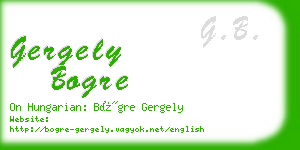 gergely bogre business card